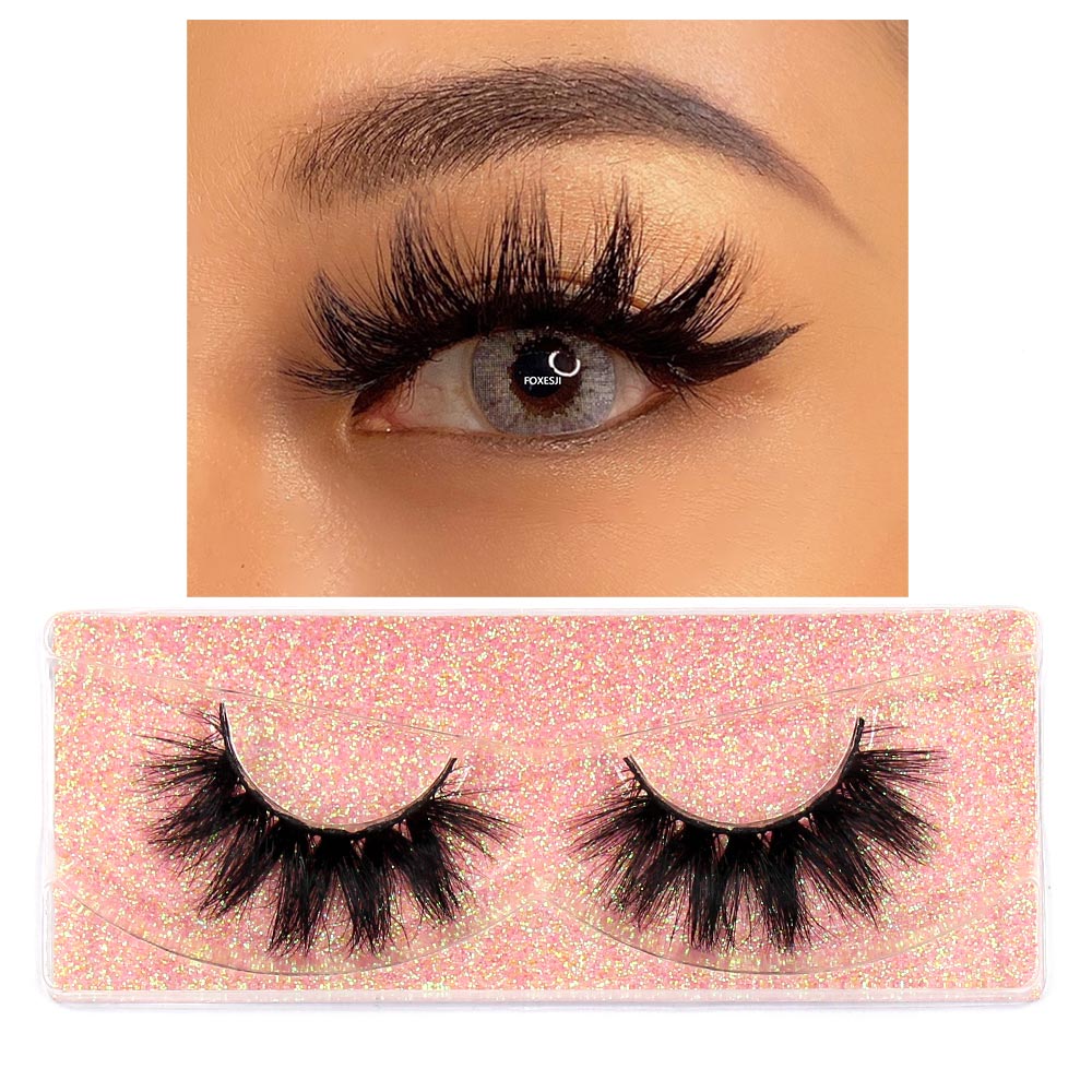 Makeup Eyelashes 3D Mink Lashes Fluffy Soft Wispy Natural Cross Lash Extension Reusable Fake Lashes Mink False Eyelashes