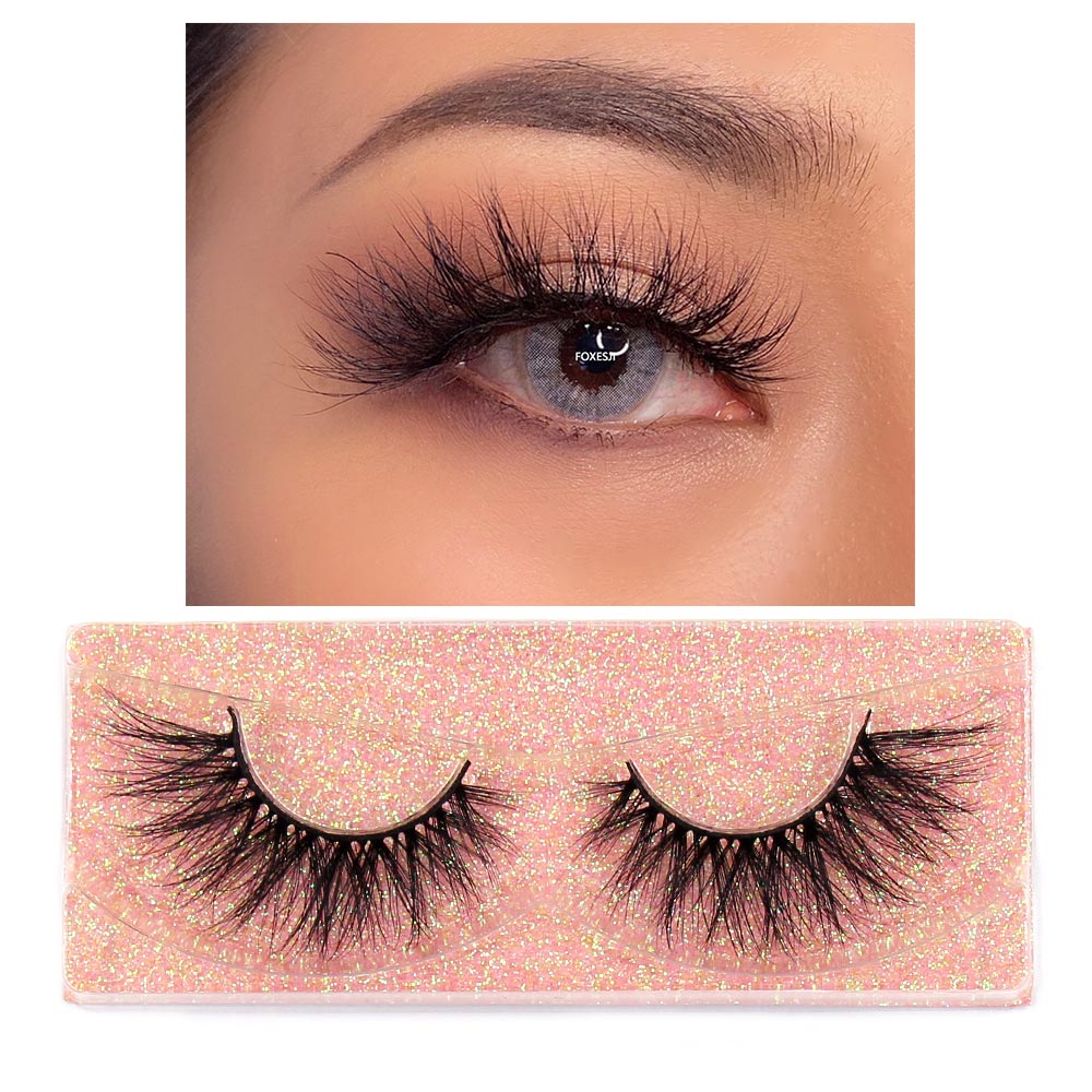 Makeup Eyelashes 3D Mink Lashes Fluffy Soft Wispy Natural Cross Lash Extension Reusable Fake Lashes Mink False Eyelashes