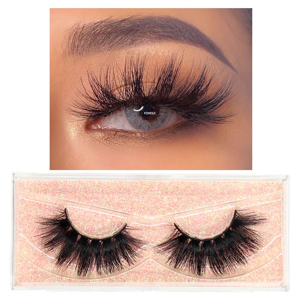 Makeup Eyelashes 3D Mink Lashes Fluffy Soft Wispy Natural Cross Lash Extension Reusable Fake Lashes Mink False Eyelashes