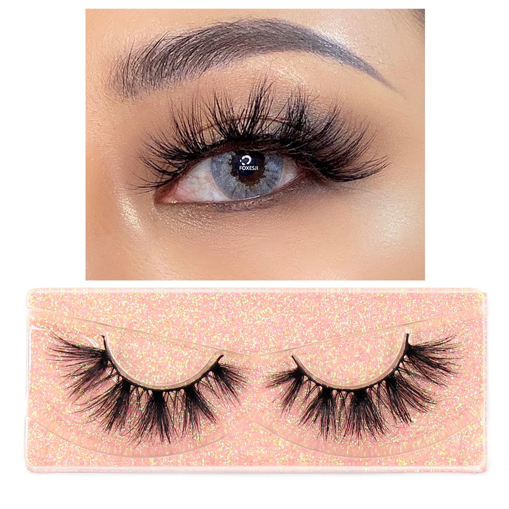 Makeup Eyelashes 3D Mink Lashes Fluffy Soft Wispy Natural Cross Lash Extension Reusable Fake Lashes Mink False Eyelashes