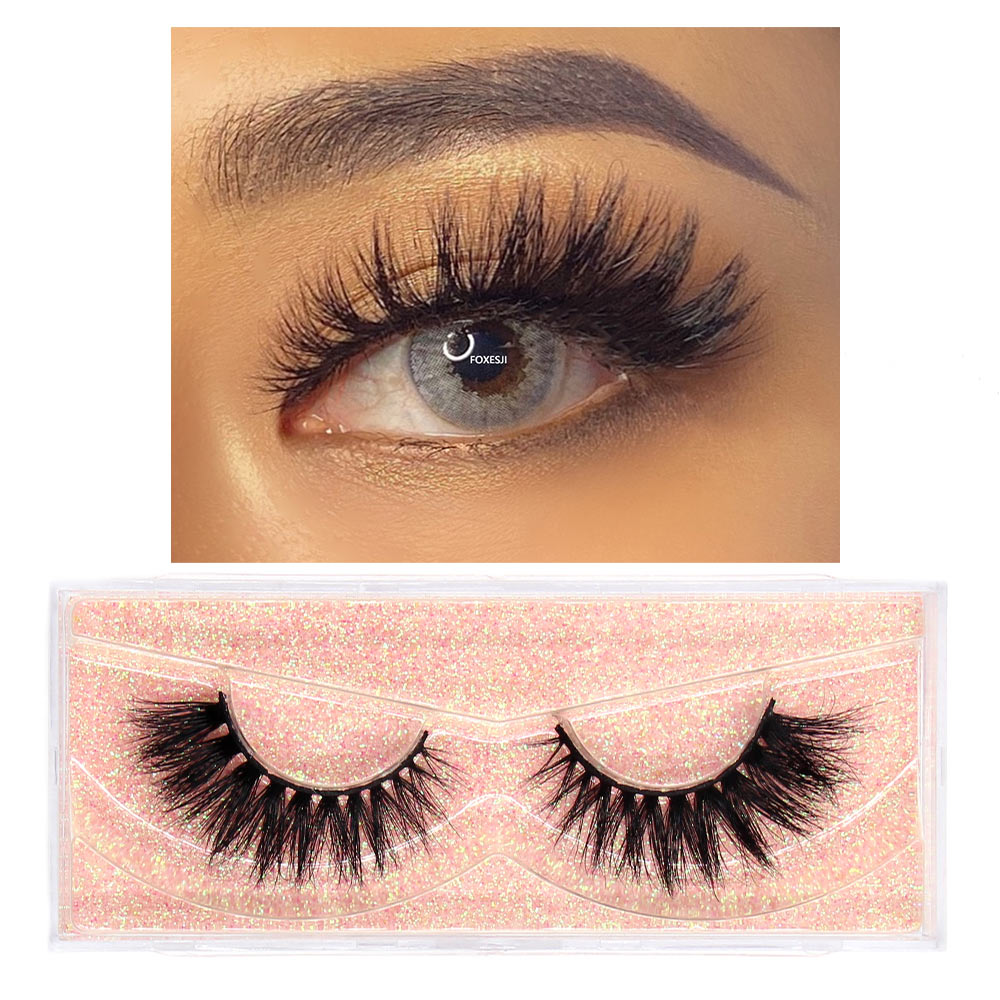 Makeup Eyelashes 3D Mink Lashes Fluffy Soft Wispy Natural Cross Lash Extension Reusable Fake Lashes Mink False Eyelashes